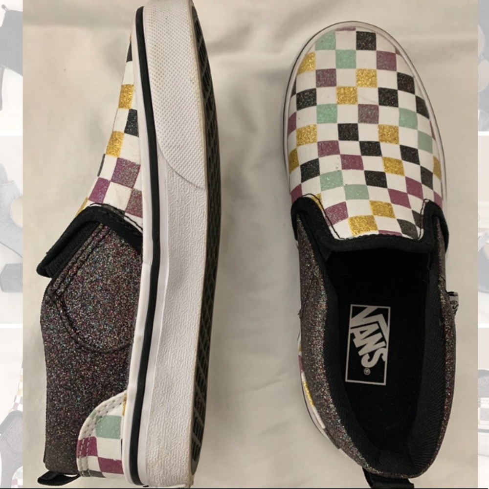 Glitter Checkered Vans